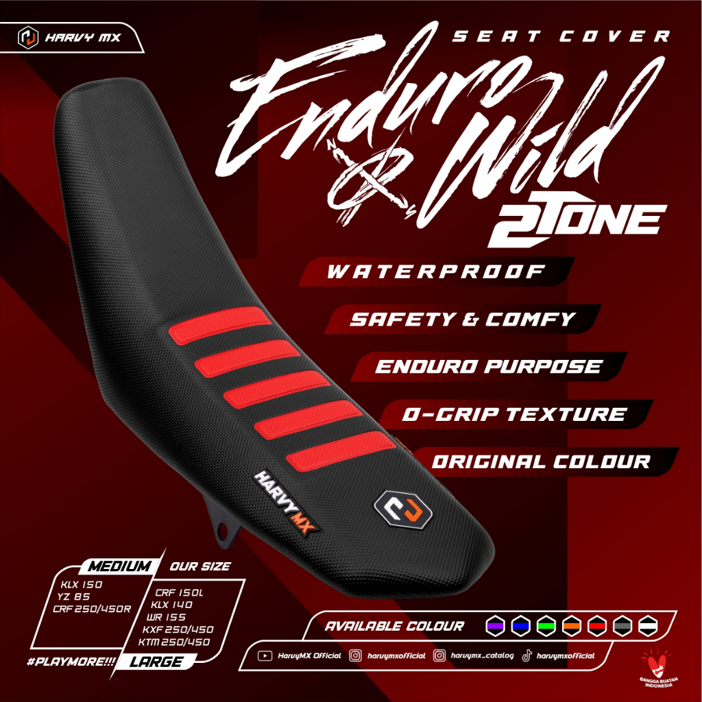 HARVYMX ที่หุ้มเบาะ Enduro XWILD 2 Tone CRF 150L KLX Bigfoot WR 155 CRF 450R