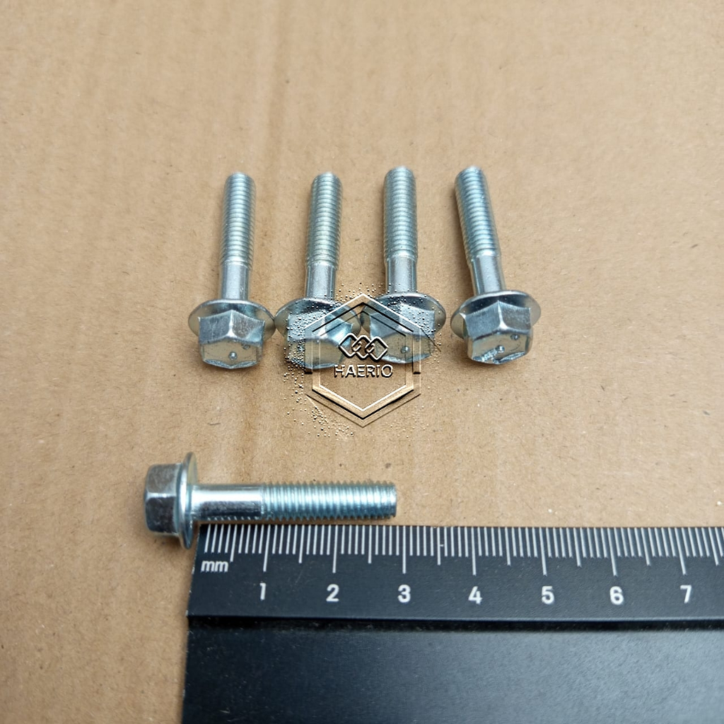 KEY CAP BOLT 10 M6X30 BOLT LENGTH 3 ซม.สีขาว 30 มม. 30 มม.FLANGE BOLT M 6 X 30 BOLT 6X30 6 X 30 PITC