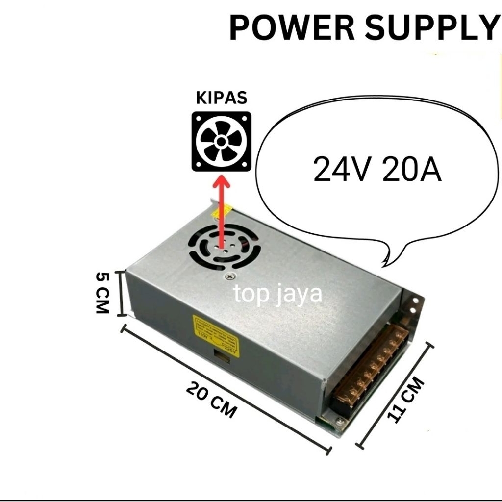 SWITCHING POWER SUPPLY 24V 20A/ PSU 20A 2.4V