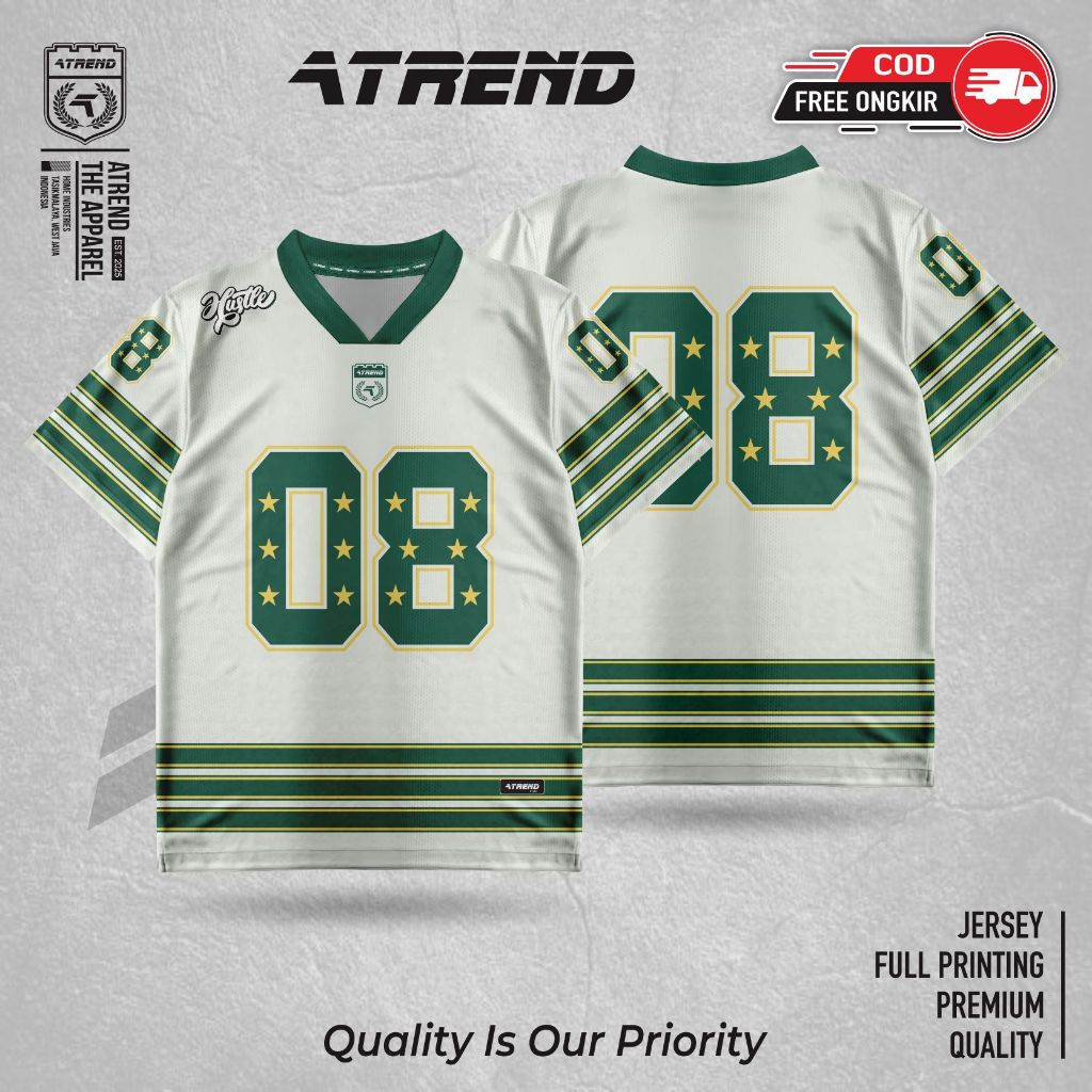 ATREND AT182 // OVERSIZE JERSEY / UNISEX STREETWEAR / Vintage Oversize Streetwear Jersey ชื่อที่กําห