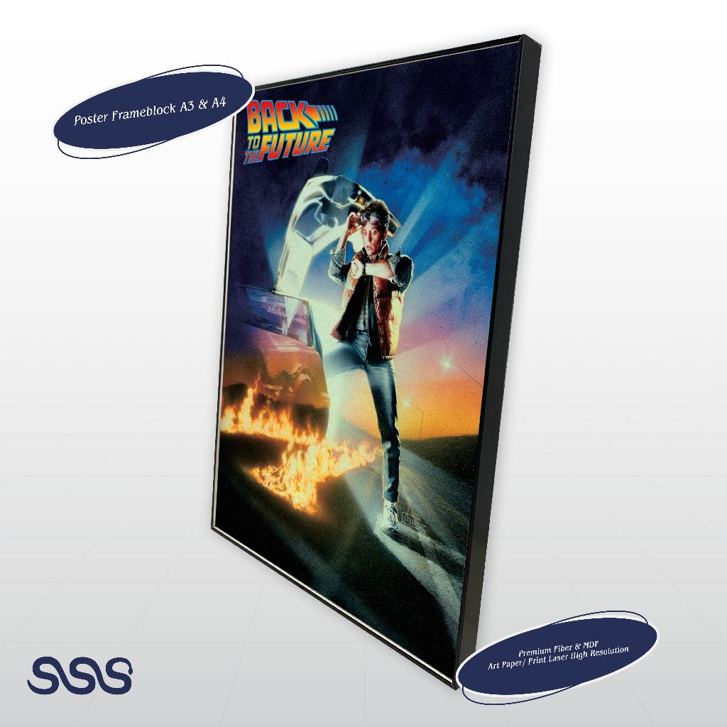 BACK TO THE FUTURE POSTER / MOVIE POSTER / FRAMEBLOCK POSTER 599