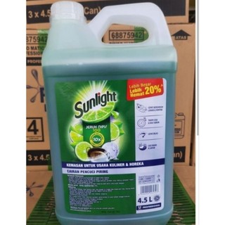 Sabun pencuci piring sunlight jeruk nipis Drigen 4.5 Liter / Sabun Pembersih Piring Cair Detergen 5 Liter