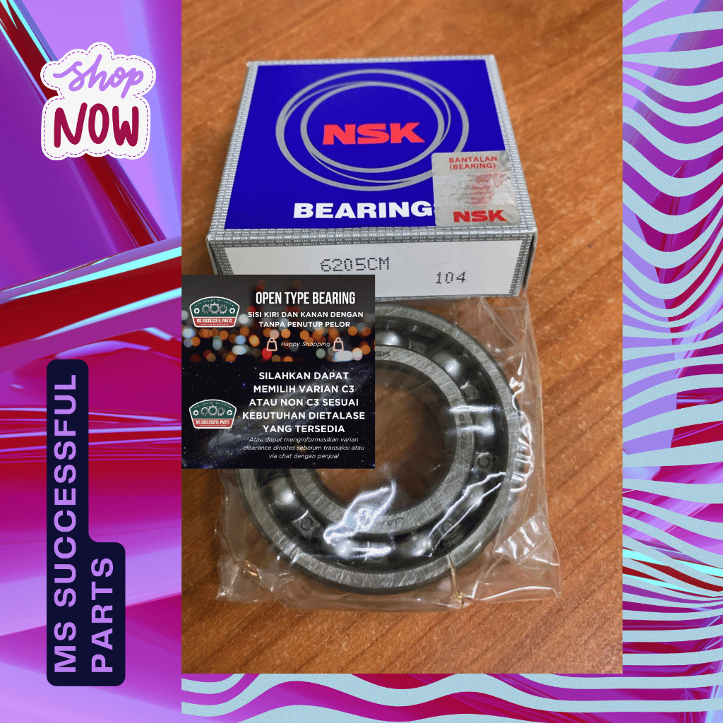 BEARING 6205 CM/6205 C3 KRUK AS MOTOR ORIGINAL JAPAN - 6205 CM 6205 C3