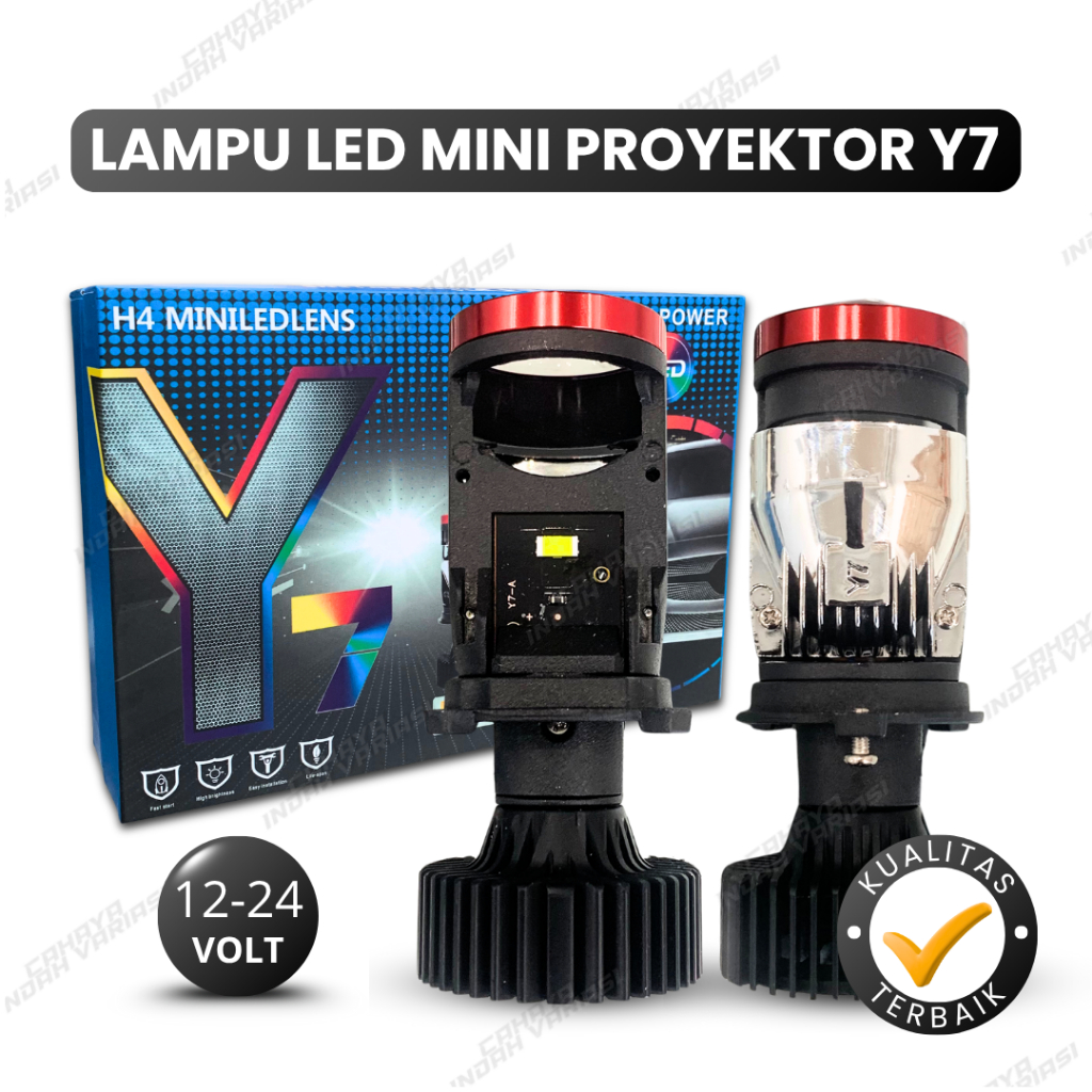 Y7D H4 Mini Bilined ไฟหน้าเลเซอร์ Spotlight รถจักรยานยนต์รถบรรทุกโปรเจคเตอร์ Y7D ซ็อกเก็ต H4 Super B