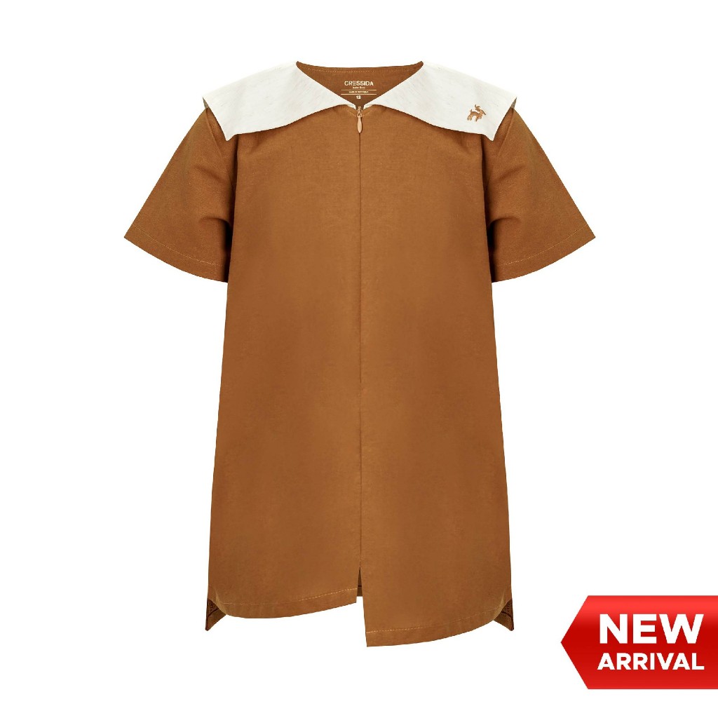 Cressida Tunic Kids Girl Brick สีแดง แขนสั้น - 1EB038E