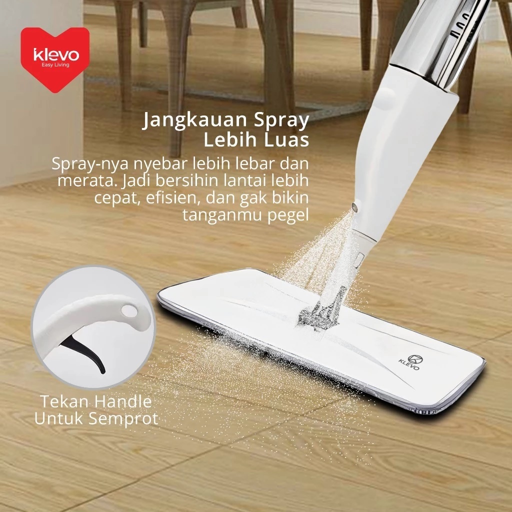 KLEVO Mophia Spray Mop ปฏิบัติอัตโนมัติ Wringing Spray Floor Mop จัดส่งฟรี
