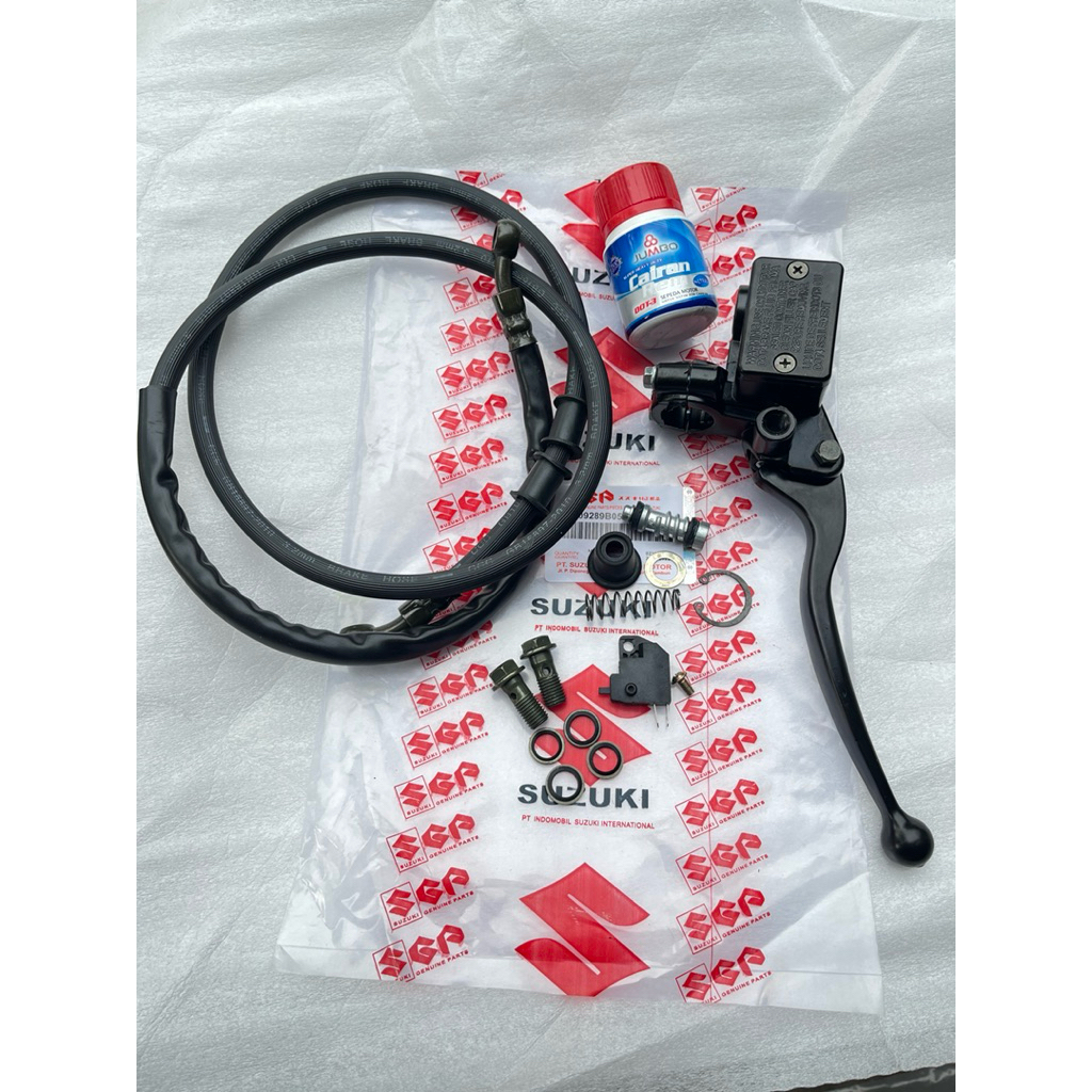 ชุดหลักเบรค + ท่อ SUZUKI SATRIA 2-STOKE HIU DUMBA TORNADO CRYSTAL SHOGUN SMASH BONUS BOLT และ BRAKE 