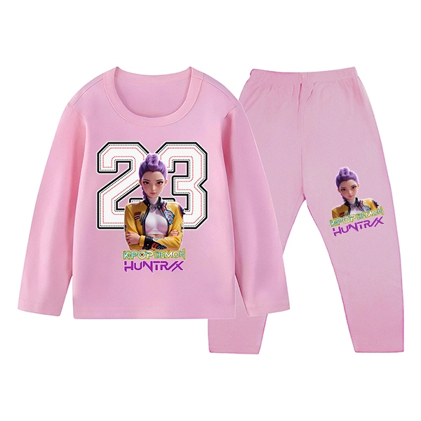 Demon Hunter KPOP ชุดนอนสําหรับเด็กผู้หญิงแขนยาว/ชุดนอนเด็กผู้หญิง 2077