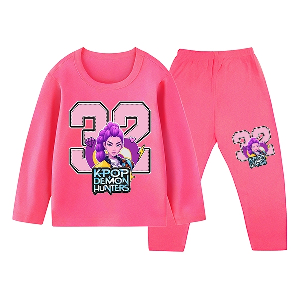 Demon Hunter KPOP ชุดนอนสําหรับเด็กผู้หญิงแขนยาว/ชุดนอนเด็กผู้หญิง 2078