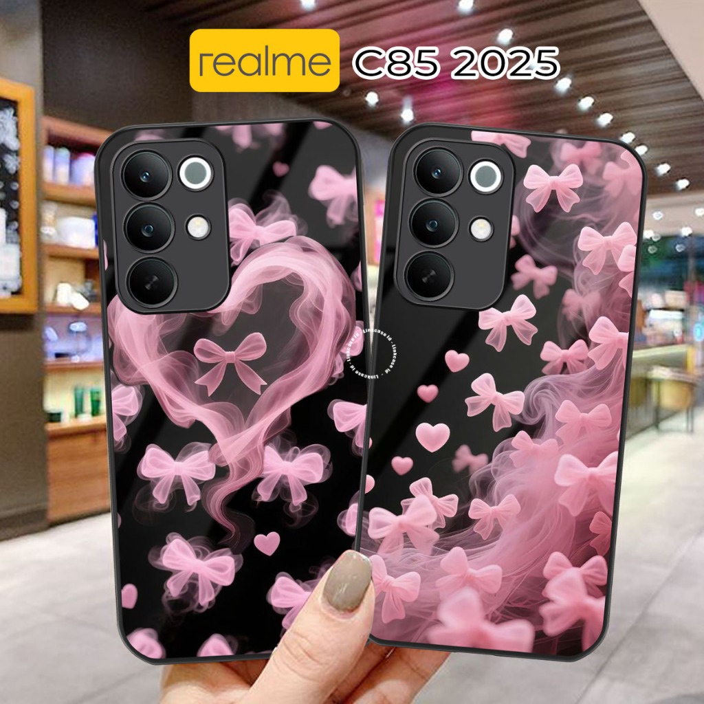HP ล่าสุด Realme C85 Glass Softcase กล้องป้องกันเคสโทรศัพท์ [LL77] เคสโทรศัพท์ Realme C85