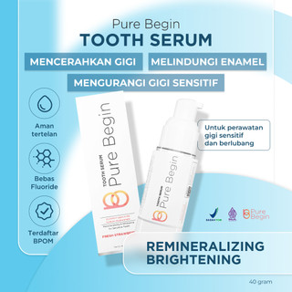 PureBegin Serum Gigi Premium 40g – Putihkan Gigi, Atasi Gigi Sensitif & Cegah Karies, Vitamin Gigi