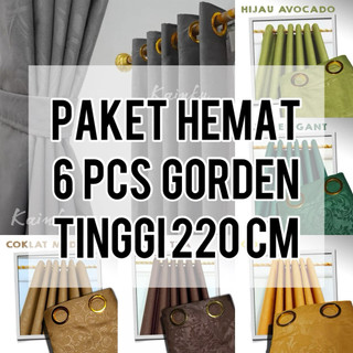 Promo 6 Pcs Gorden Jendela Dan Pintu Minimalis Smokring Ring 10 Terlaris Ukur L.110cm X T.220cm