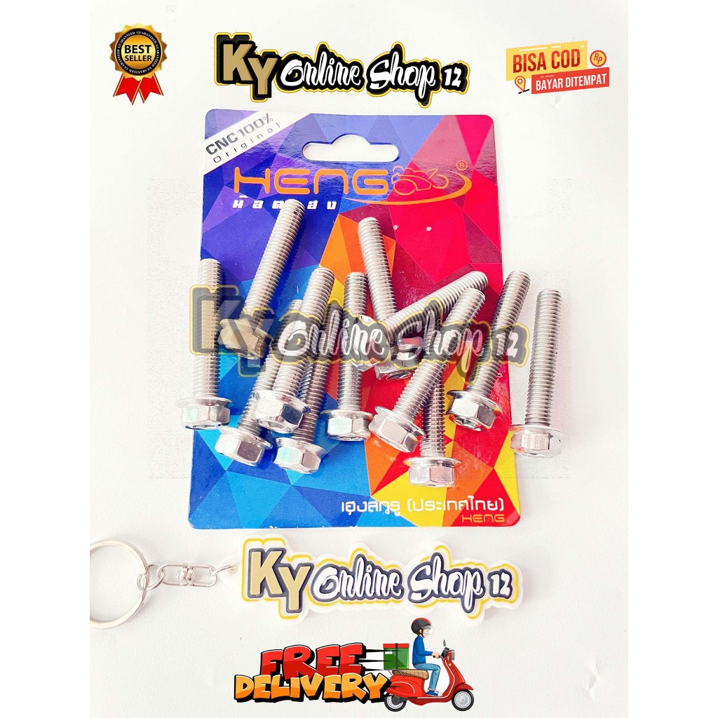 M8 X 45 BOLT (1 BOLT) 12 THREAD 4.5 CM LENGTH MODEL 2 KEYS ALL HONDA YAMAHA MATICK PCX VARIO MIO FIN