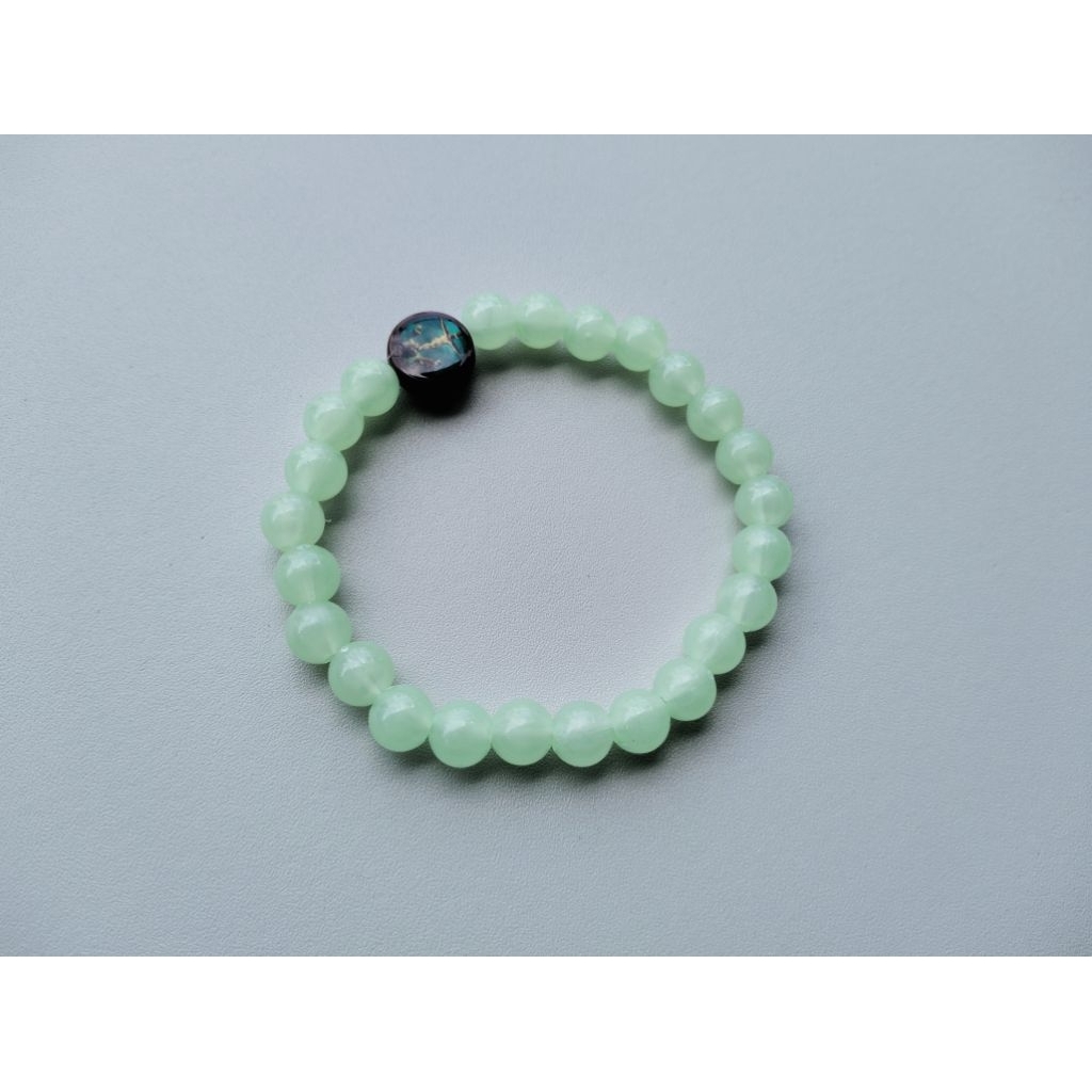 G778 CATHOLIC CHRISTIAN SPIRITUAL BRACELET PHOSPHRUS MOTE 8MM