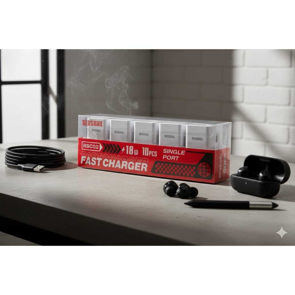 เครื่องชาร์จ Batok REDSKULL RSC01 2.4A, RSC02 3A เครื่องชาร์จอะแดปเตอร์ REDSKULL RSC01 2.4A เอาต์พุต