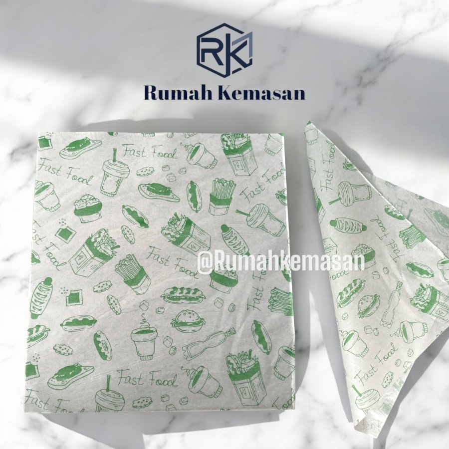 HIJAU [100 ชิ้น] MG PAPER FAST FOOD สีเขียว l กระดาษข้าว KFC