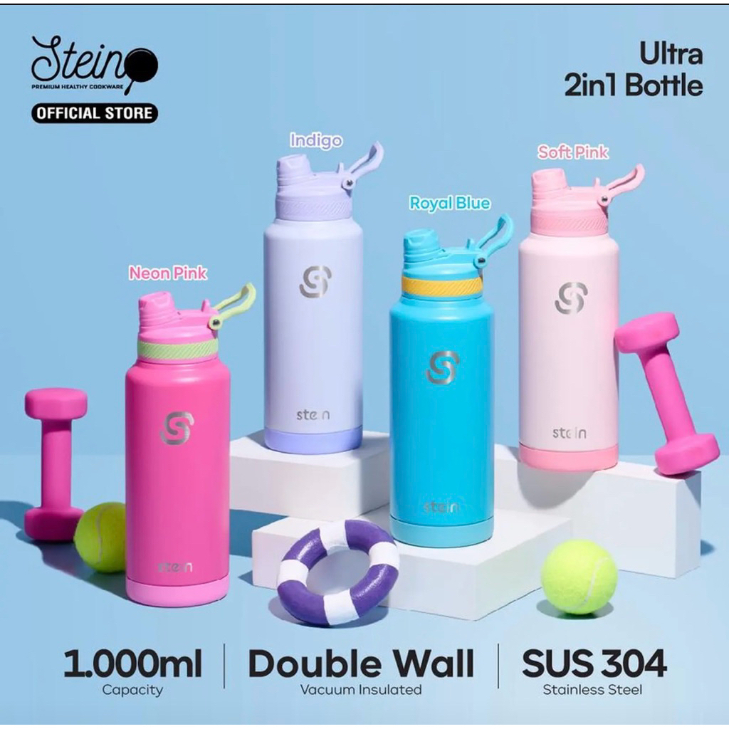 Steincookware Tumbler Ultra Bottle 2in1 / 1000ml Dual-Function Drinking Bottle
