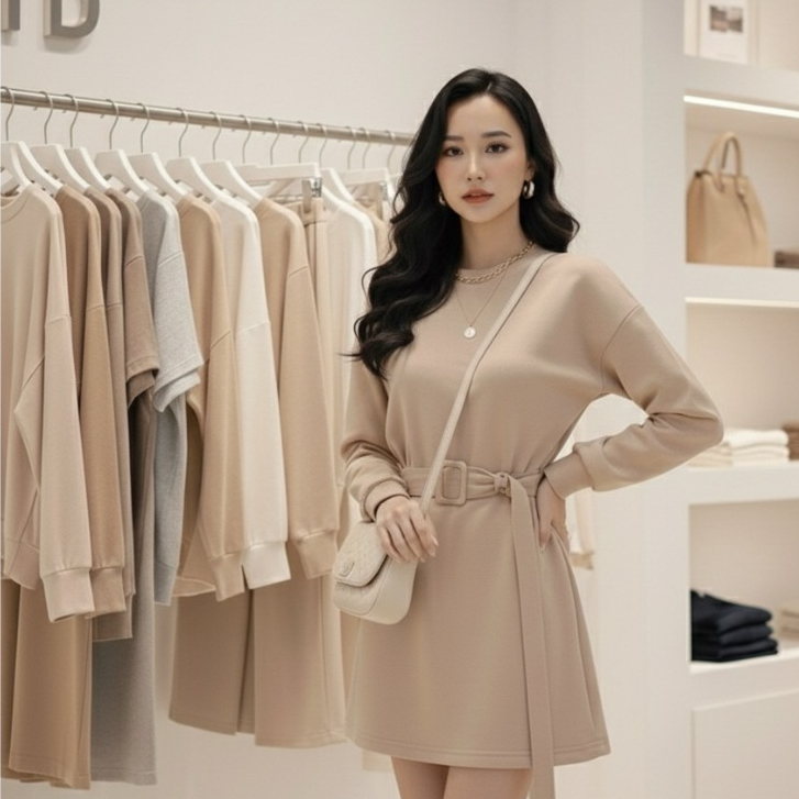 RALPH Mini Dress Sweater Korea Ninew | ฟรีไซส์ ฟรีไซส์