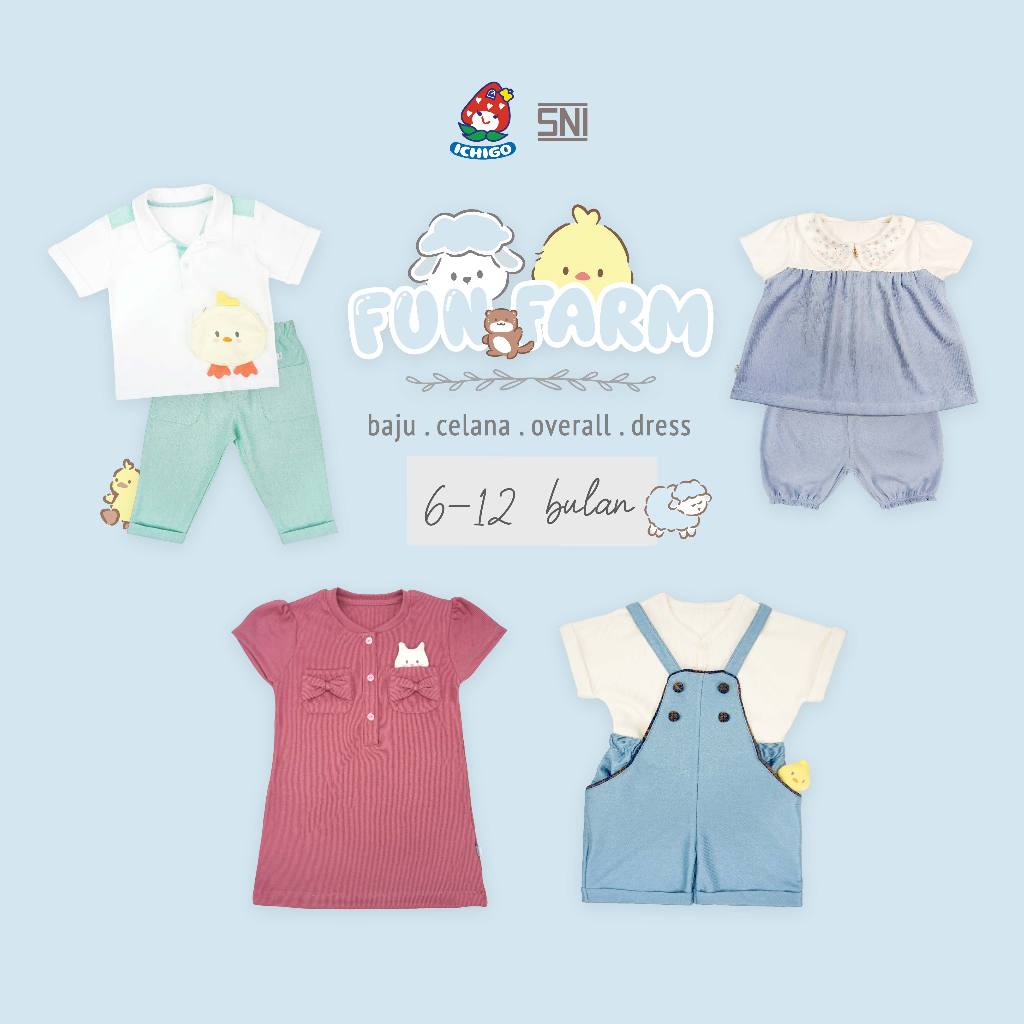 เสื้อยืดและกางเกง ICHIGO 0-24 เดือน - FARM FUN