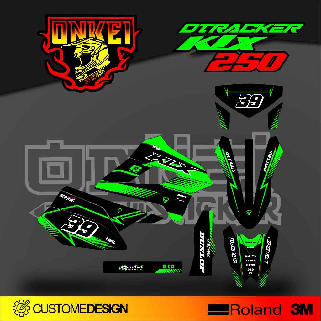 สติ๊กเกอร์ DECAL KLX 250 และ DTRACKER 250 KD9