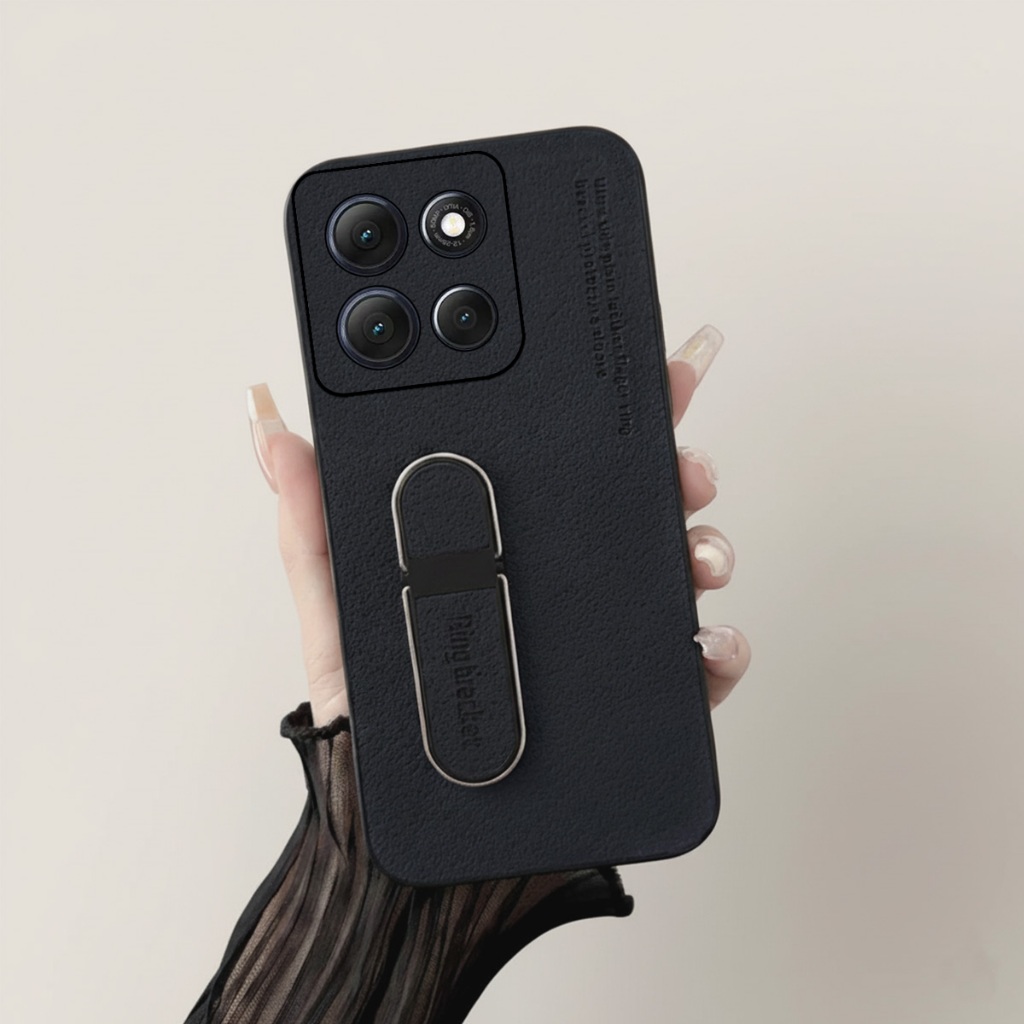 เคสยืนแหวนนิ้วหนัง Motorola G67 Power 5G