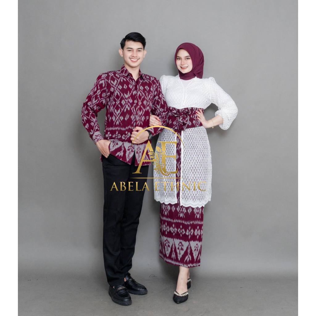 HURUMI RED COUPLE WOVEN CLOTHES - COUPLE CLOTHES - WOVEN COUPLE - COUPLE