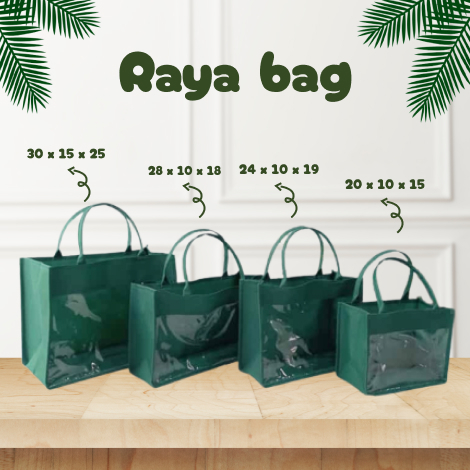Raya Bag / Handbag Combine Bag PVC Mica Bag Canvas Combine