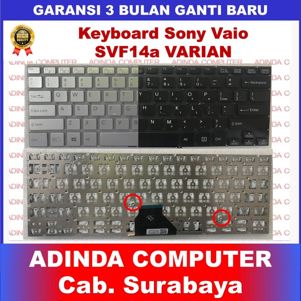 Sony Vaio SVF14A SVF14E SFV14A15CXB SVF142 VF143 SVF14A15ST SVF14A1C001S SVF14A1C004B คีย์บอร์ด
