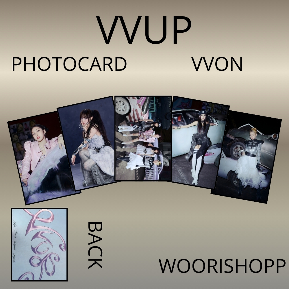 ภาพถ่าย VVUP HOUSE PARTY 2 ด้านข้างเปลี่ยนการ์ด KPOP 5 ชิ้น UNOFFICIAL JIYOON KIM PAAN SUYEON