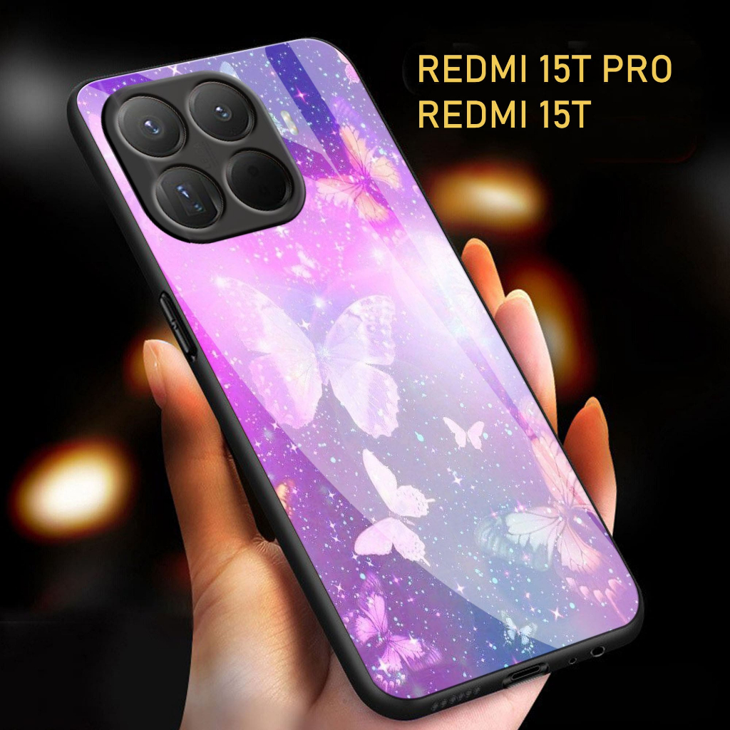 HP Glitter Glass Softcase สําหรับ Redmi 15T PRO REDMI 15T - Redmi 15T PRO REDMI 15T เคสโทรศัพท์ - K8