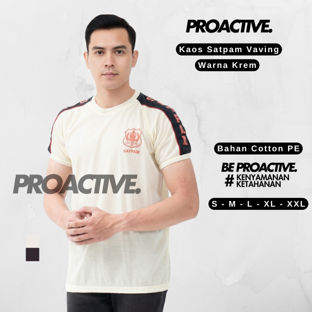 เสื้อยืด TYPING SAVING SECURITY ในครีม - PROACTIVE