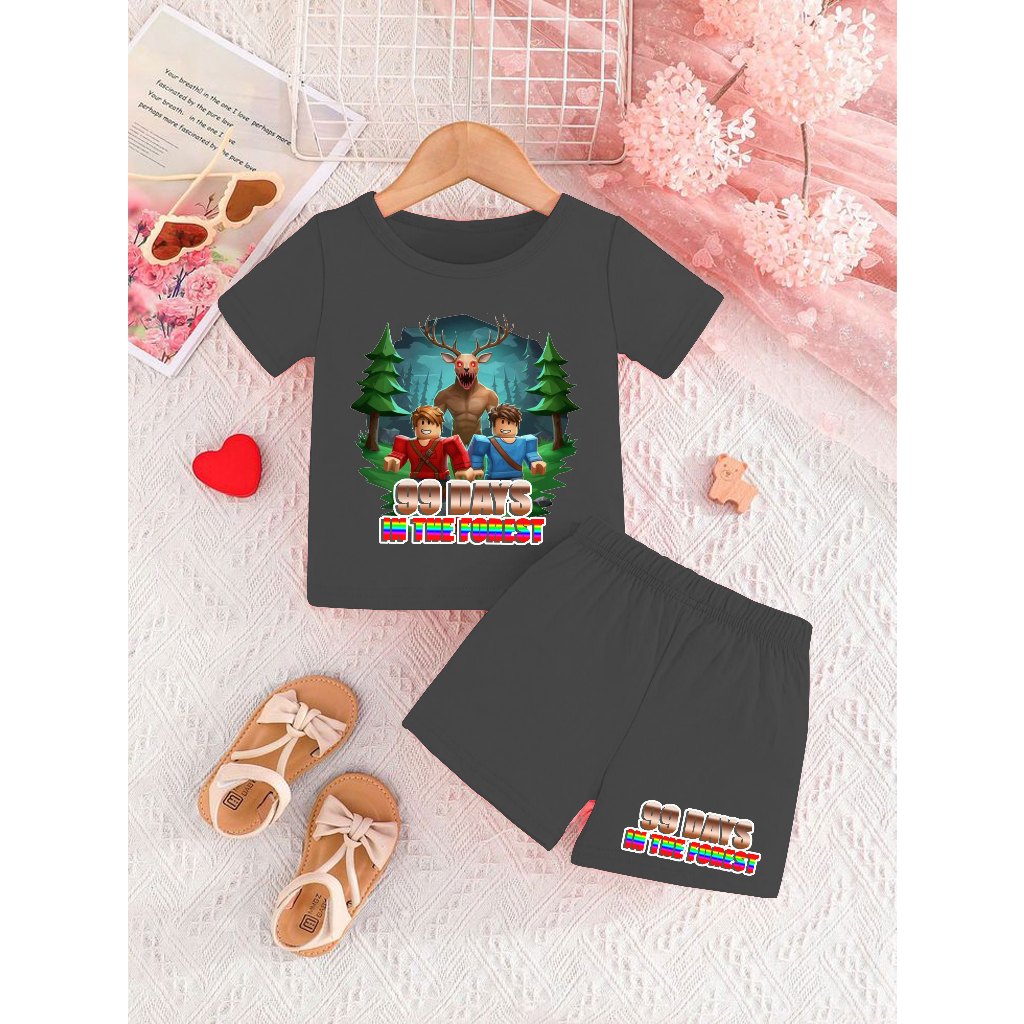 CHILDRENS TRENDY MOTIF SUIT/CHILDRENS GAME SUIT 99 DAYS/99 ATTENTION NIGHT/FLOREST