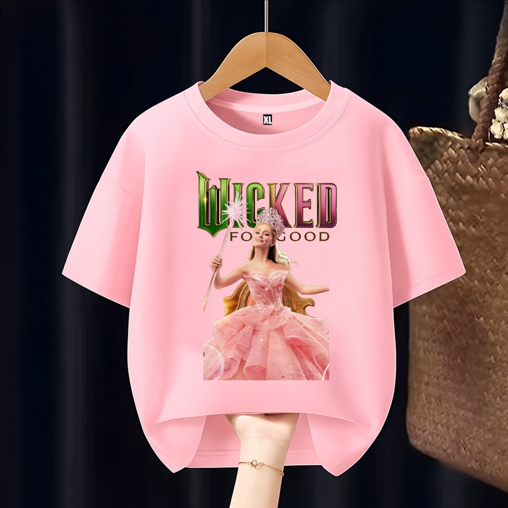 GLINDA WICKED KIDS เสื้อยืดสําหรับชื่อที่กําหนดเองที่ดีฟรี