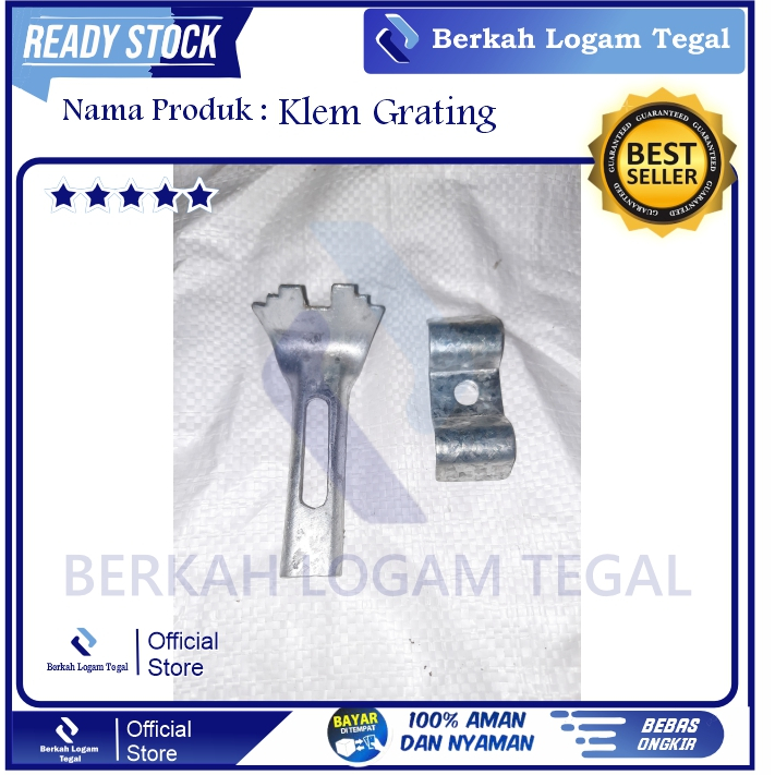 แคลมป์ตะแกรง / แคลมป์ตะแกรง Type A/B Plus Bolt Nut M-8x70 สังกะสี