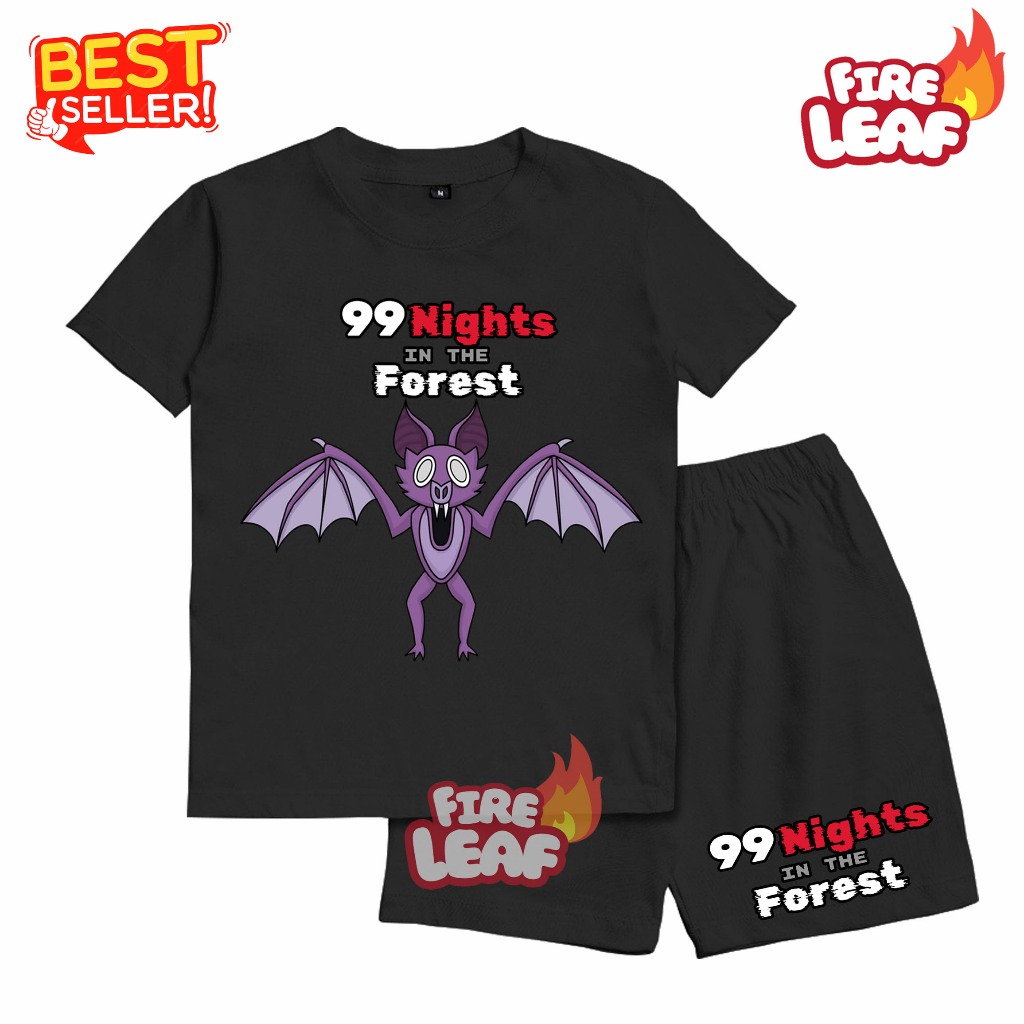 THE BAT 99 NIGHT KIDS ชุดเสื้อยืดใน ROBLOX FOREST PREMIUM MATERIAL UNISEX