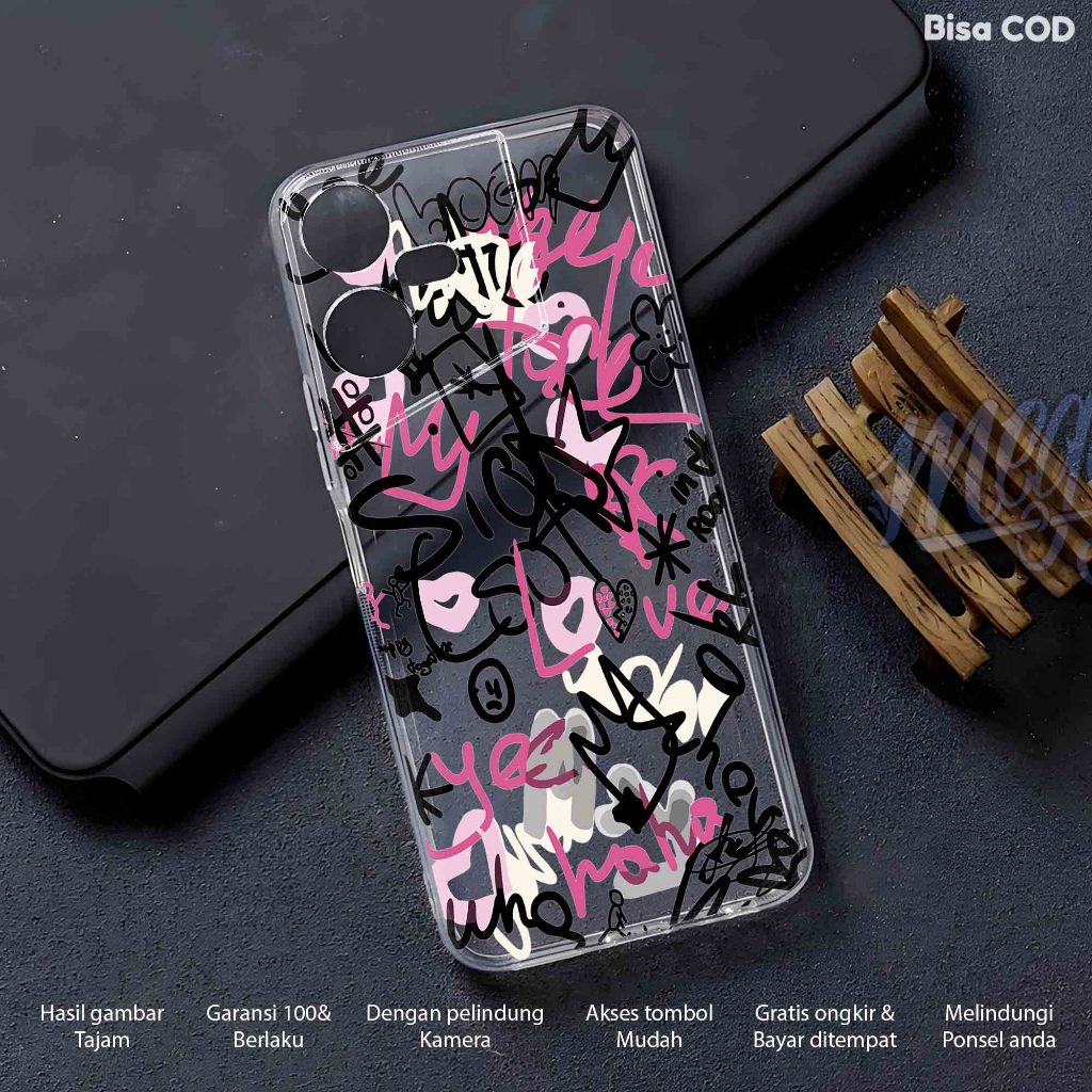 เคส HP Tecno Pova Neo 3 - เคสโทรศัพท์ - GRAFFITI Motif Case - เคสโทรศัพท์ - เคสโทรศัพท์แบบยืดหยุ่น -