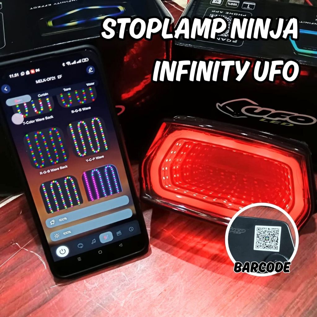 STOP โคมไฟ NINJA LED REAR STOP โคมไฟ NINJA SS/R UFO LED ด้านหลังโคมไฟ INFINITY UFO APP
