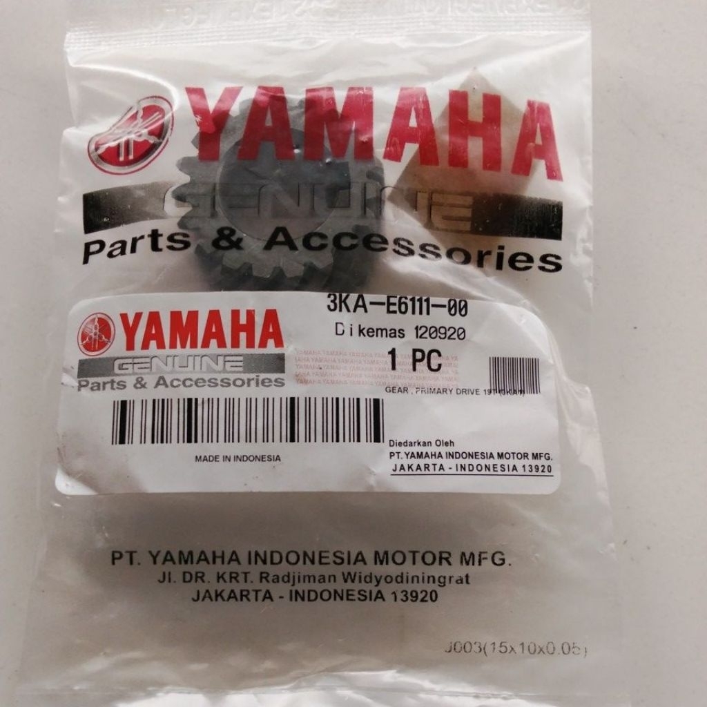 GEAR PRIMARY DRIVE GEAR PRIMARY GEAR YAMAHA RX KING 19 T 3KA-E611-00 คุณภาพดั้งเดิม