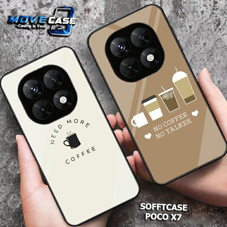 HP MV626 Softcase Glass Glitter Glass POCO X7 - เคสโทรศัพท์ POCO X7 - เคส POCO X7 - ซิลิโคน POCO X7 