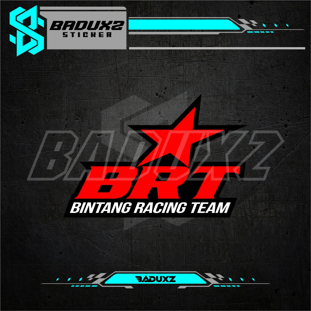สติ๊กเกอร์โลโก้ RACING TEAM STAR BRT STICKER BRT PRINTING