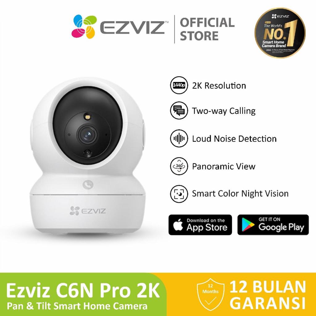 Ezviz C6N Pro 2K 3MP กล้องวงจรปิด Wifi อัจฉริยะ IP Cam Pan Tilt Camera - C6N 3MP