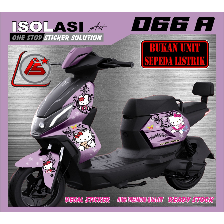 Uwinfly d66a kitty-Uwinfly66a - สติ๊กเกอร์รูปลอกสําหรับ hello Kitty motif จักรยานไฟฟ้าสําหรับ Uwinfl