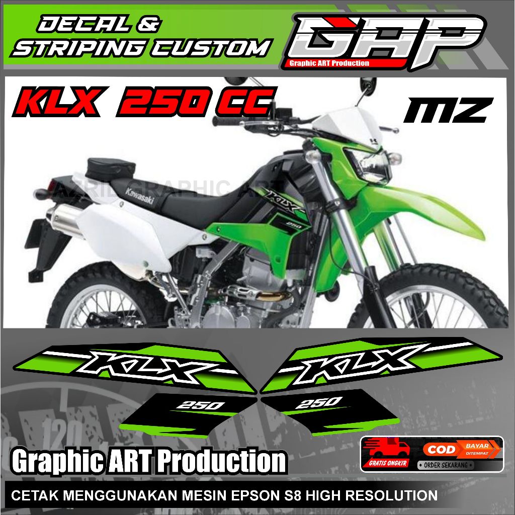 Striping KLX 250 CC KAWASAKI SUPERMOTO 250 CC ( MZ )