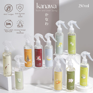 Kanawa - Room & Linen Spray Anti Bakteri 100ml | 250 ml | Anti Bacterial | Pillow Spray | Pengharum Ruangan | Anti Insomnia | Pewangi Pakaian | Aroma Terapi | Yoga Spray | Anti Bau Apek