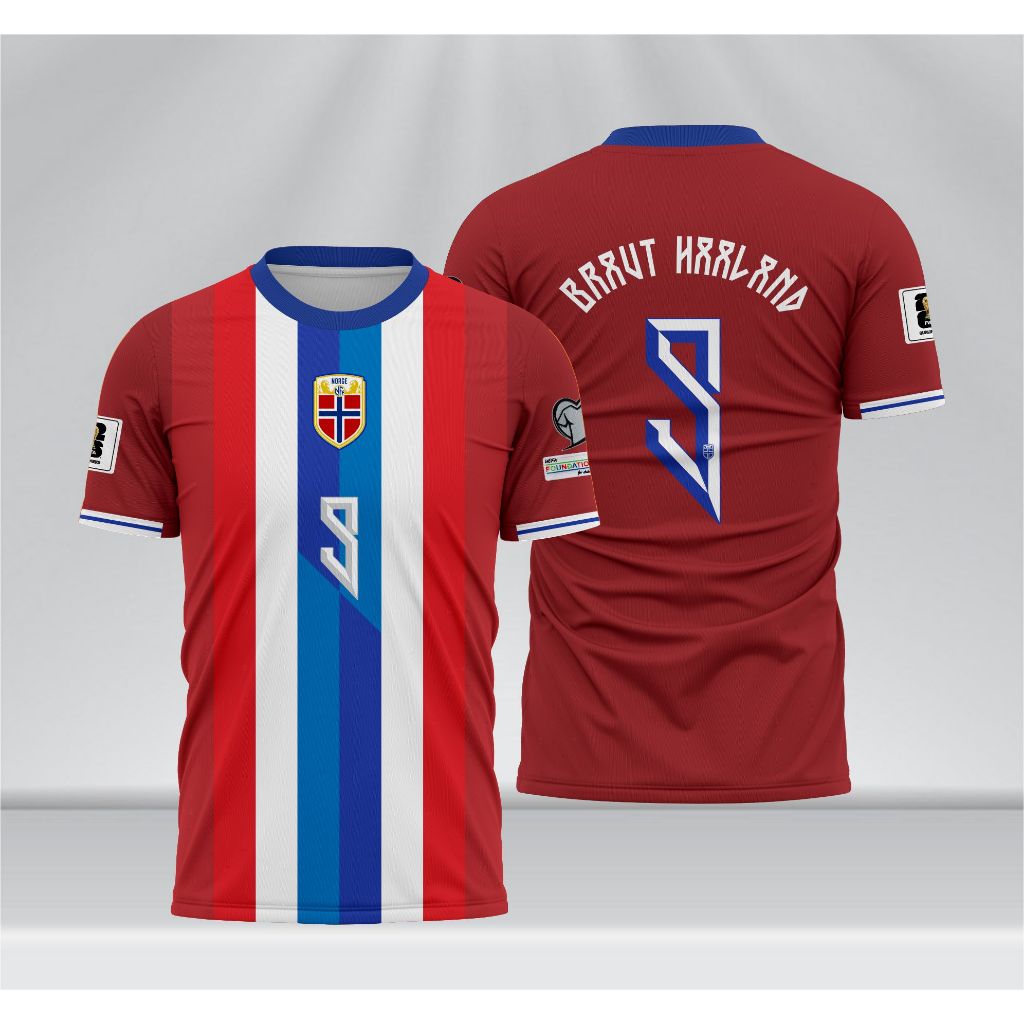 Norwegia Home Jersey 2025 BRAUT HAALAND พิมพ์เต็ม