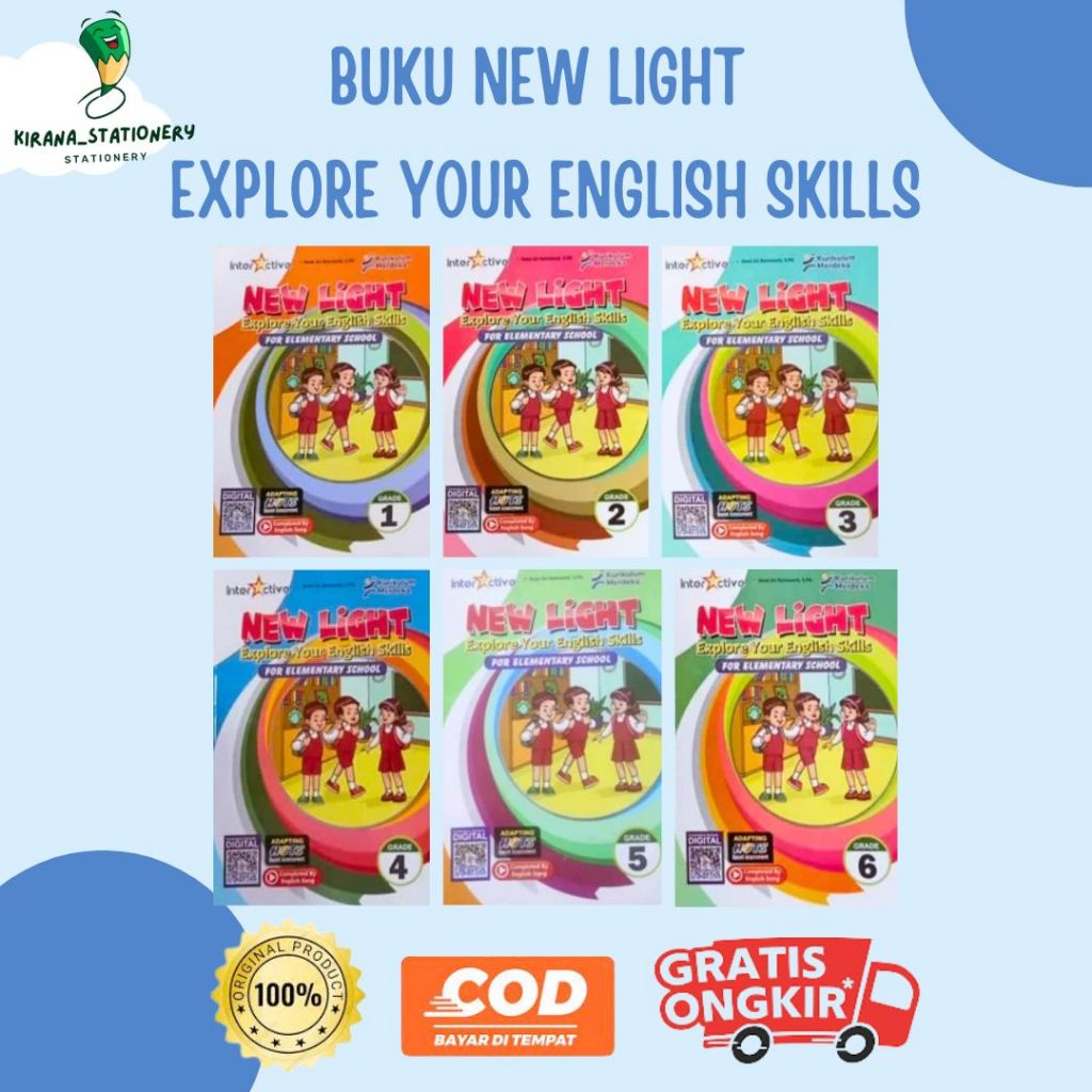 หนังสือแสงใหม่หลักสูตรอิสระระดับ 1 2 3 4 5 6 ถังขยะ Sarana