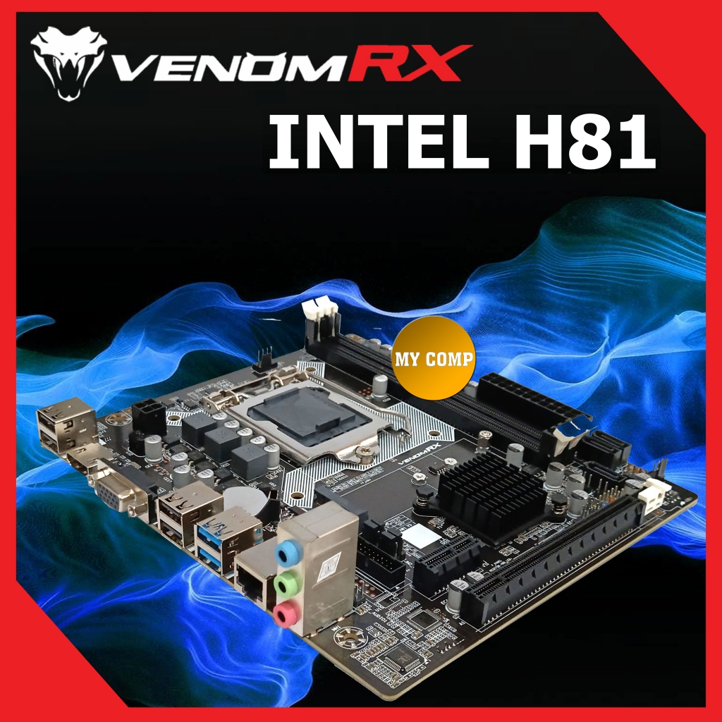 Venomrx Intel H81 LGA 1150 DDR3 Nvme เมนบอร์ด Venom RX เมนบอร์ด
