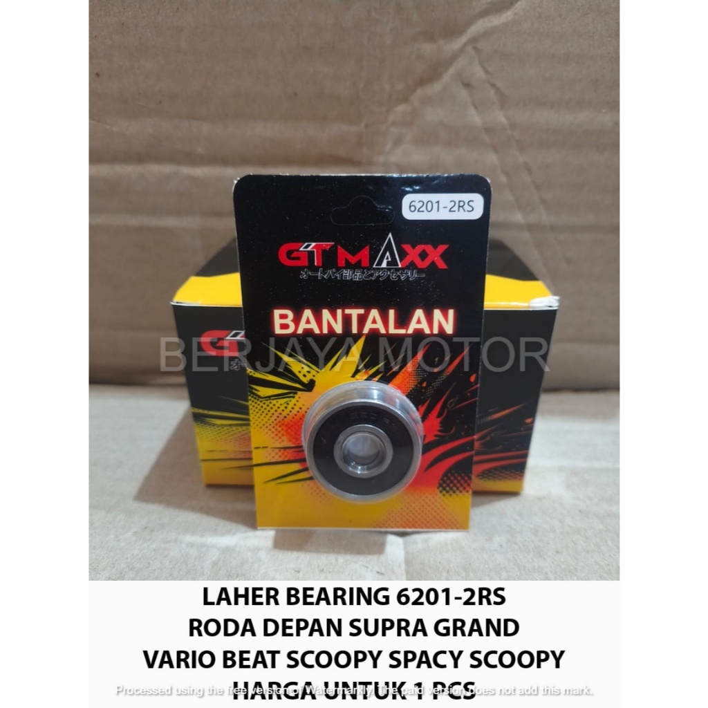 LAHER BEARING 6201 2RS ล้อหน้า GRAND SUPRA VARIO BEAT SCOOPY GTMAX