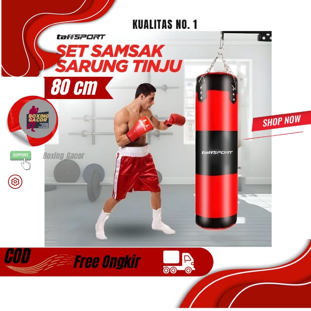TaffiSPORT QUANWANG MMA Boxing Sandbag Set 80cm - FE-BO1