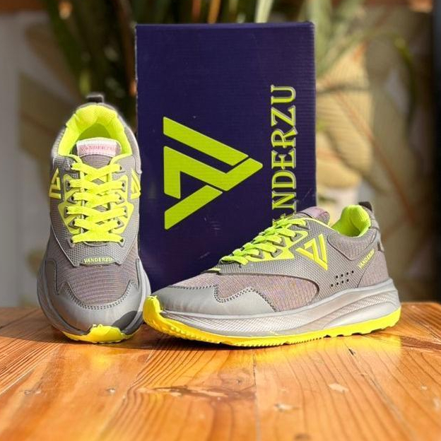 Vanderzu FR302 สีเทา Stabilo รองเท้าผ้าใบกีฬาวิ่งกลางแจ้งสําหรับบุรุษและสตรี